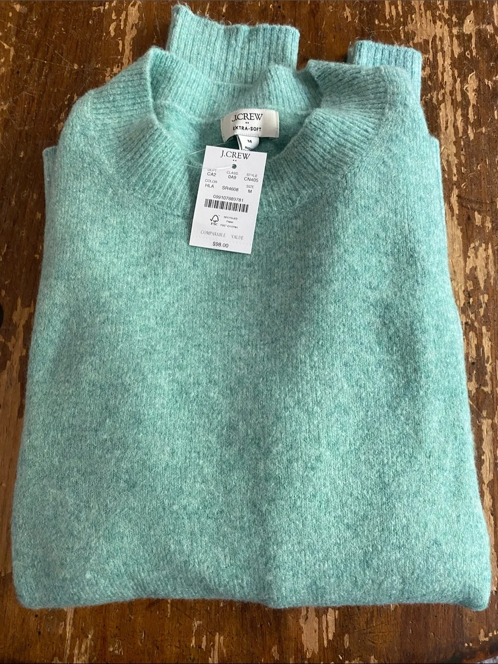 J. Crew Women’s Lightweight Crewneck Sweater in Mint